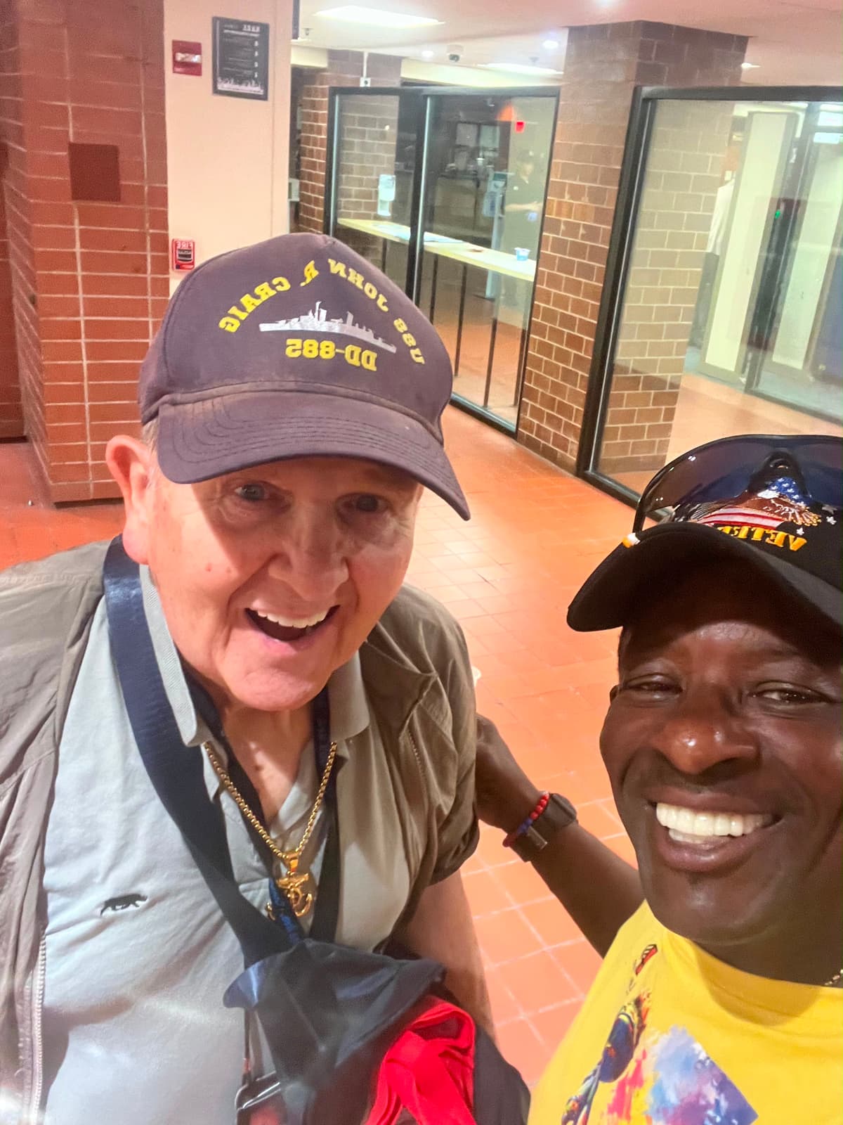 Veterans sharing a moment together