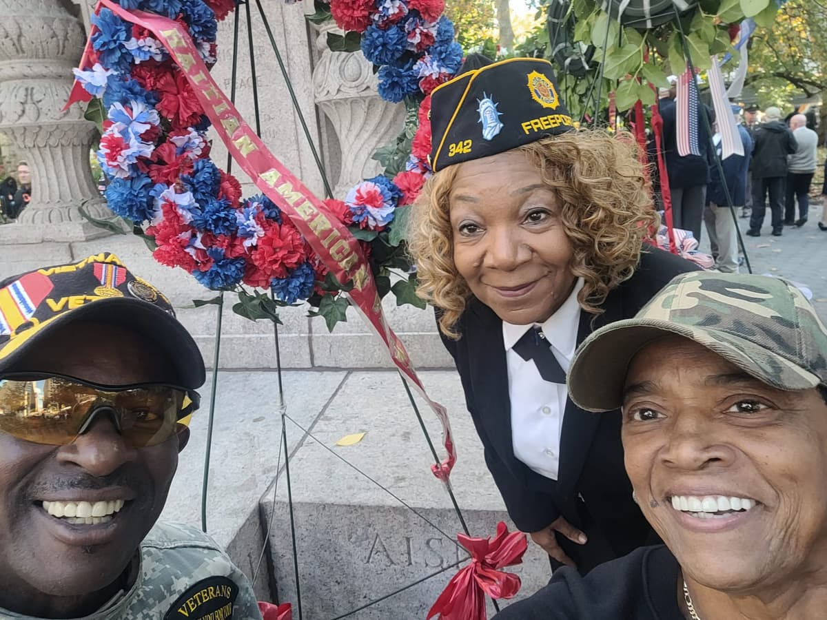 Haitian American veterans at a community event